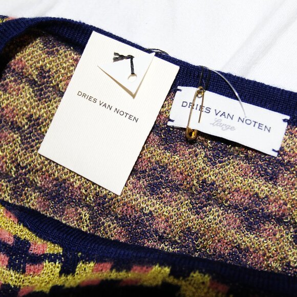 BNWT SS22 DRIES VAN NOTEN JALEENA JACQUARD SWEATER L - Picture 8 of 11
